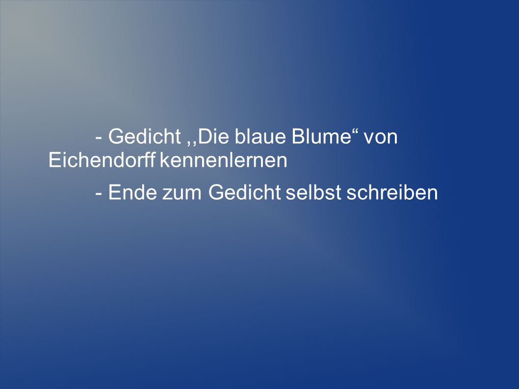 gedichte zum kennenlernen